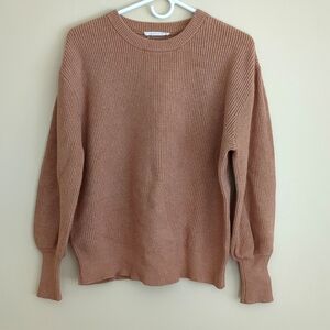 23" Pit-to-Pit Tan Workshop Republic Clothing Sweater Knit Crew Neck